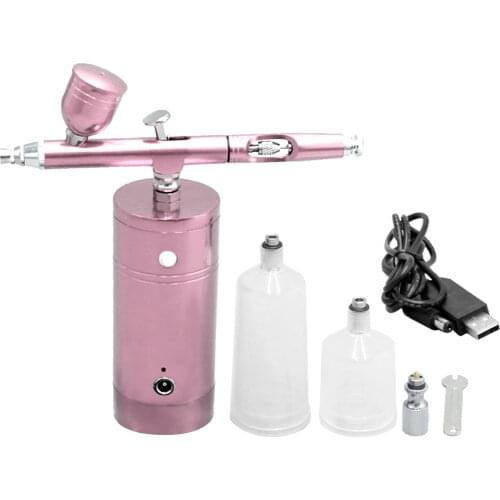 Rechargeable USB Airbrush Kit Portable Airbrush Compressor Spray Pump Dual Action Handheld Airbrush Gun for FX Makeup Tattoo