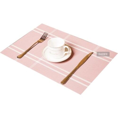 6/4pcs European Lattice Placemats Insulation Pad Dining Pad Kitchen Creative tableware cushion Manteles individuales Table mats