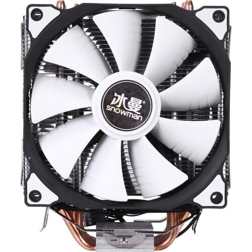 SNOWMAN M-T6 4PIN CPU Cooler Master 6 Heatpipe Double Fans 12cm Cooling Fan LGA775 1151 115X 1366 Support Intel AMD