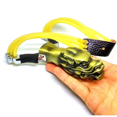Powerful Hunting Slingshot Dragon Carving Ball Catapult Alloy Casting Three Strand Special Professional Tactical Dropshipping