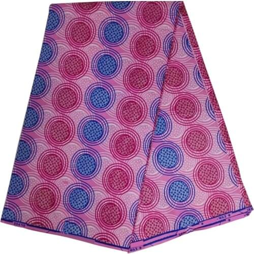 Real Nigerian Style Wax Dye Printed Cotton Fabric 100%Soft Breathable Ankara African Sewing Material For Dress 6 Yards V-L 6-32