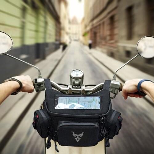 2021 New Universal Motorcycle Tank Bags Waterproof Mobile Phone Navigation Motorbike Oil Tank Bag Fixed Straps Shoulder Bag