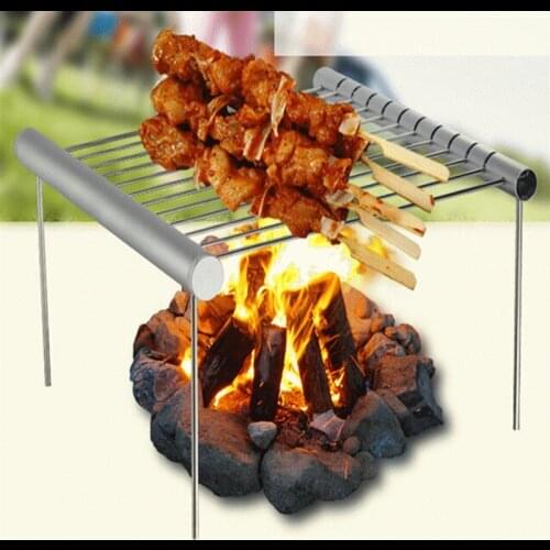 New Arrive Mini Pocket BBQ Grill Portable Stainless Steel BBQ Grill Folding BBQ Grill Barbecue Accessories For Home Park Use 2