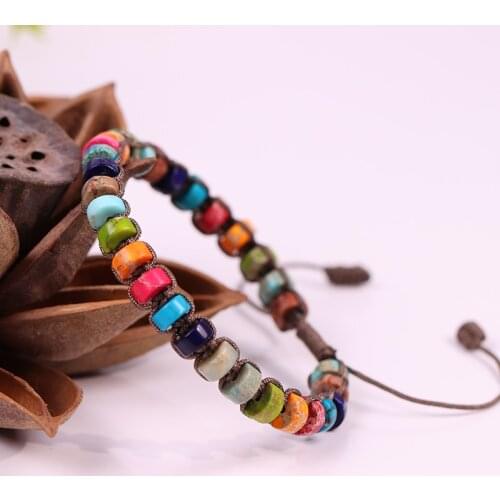 New Design Woven Bracelet Handmade Multi-layer Natural Stone Beaded Bangle Women Gift Jewelry