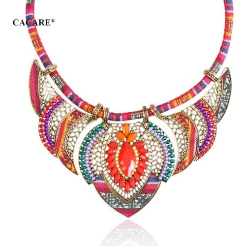 Fashion Ethnic Necklace Jewelry Handmade Collar Vintage Choker Gothic Necklace Moving Pendents 3 Choices F0235 CACARE
