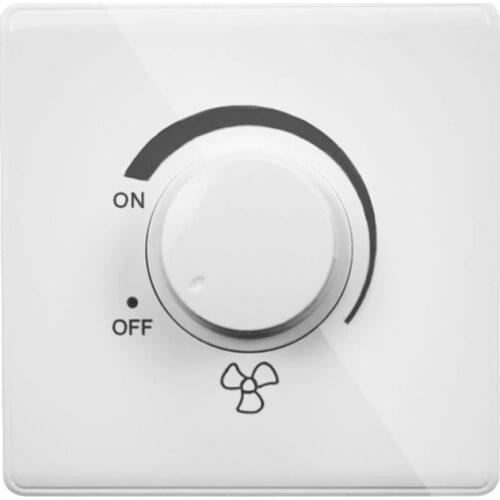 86 Type Ceiling Fan Adjustment Stepless Speed Controller Wall Dimmer Switch 220V 10A N0PF