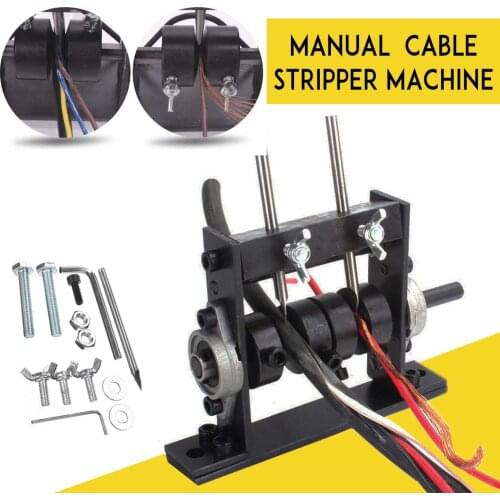 Manual Wire Cable Stripping Peeling Machine Cable Scrap Recycle Tool Copper Wire Stripper For 1-30mm Wire with 2x Steel Cutter