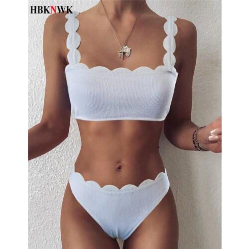 Sexy White Mid Waist Bikini Swimsuit 6 Colors Swimwear Women Two-Pieces Bikinis Set 2020 Summer Biquini Beach Swim Bathing Suits