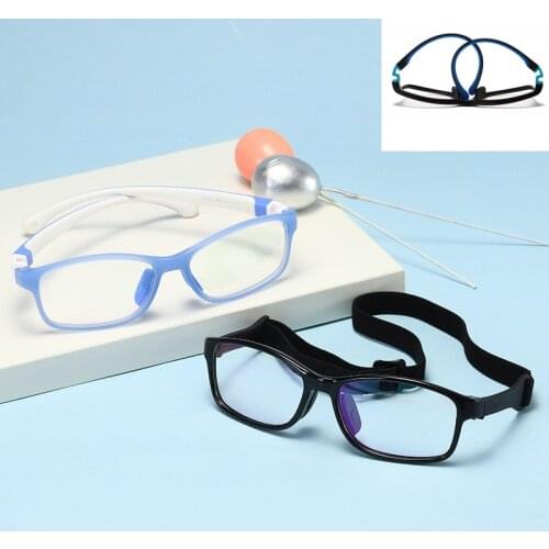 Removable Baby Eyeglass Frames Children Glasses TR90 Flexible Myopia Optical Frame Kids Silicon Sports Eyewear Glasses Strap