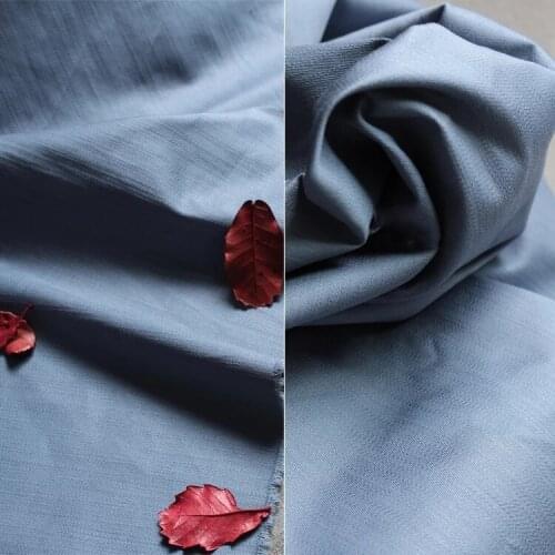 Vertical texture blue Cotton Fabric DIY fashion clothes skirt windbreaker coat Jacket shirt designer fabric