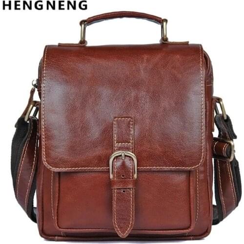 Men Handbags Genuine Leather Shoulder Bag For Men Casual Crossbody Man Handbag Messenger Bag Male Side Bags Guarantee Mens Bags