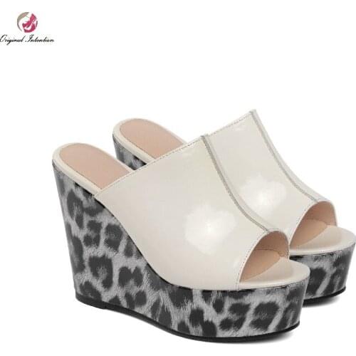 Summer Wedges Pumps Sandals Women Platform Peep Toe Ladies Pumps Fashion Female Vintage Leopard Casual Party Shoes Woman Heels