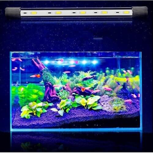 Waterproof Aqua Lantern Aquarium Aquarium LED Bar Diving Light 30/40 / 50CM White / White Blue Aquarium Decorative Accessories