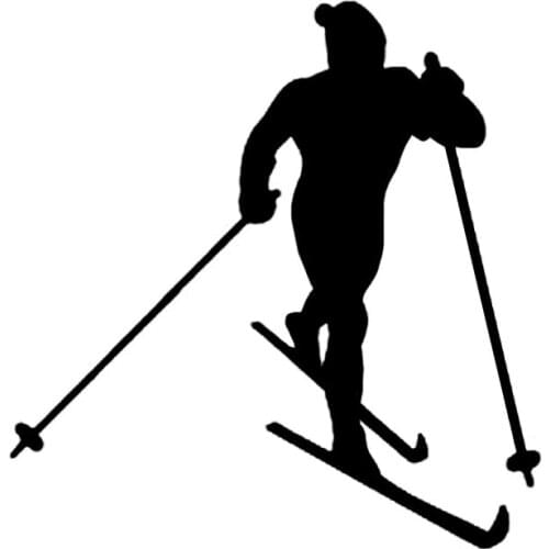 12.2*12.6CM Interesting Skiing Decor Car Sticker Vinyl Extreme Movement Accessories Graphic C12-1550