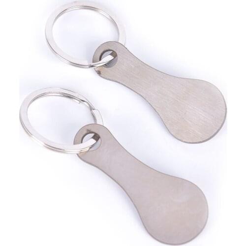 2 Packs Of Metal Aluminum Alloy Key Ring Shopping Trolley Tokens Key Chains Accessories Decorative Key Hook Keyrings