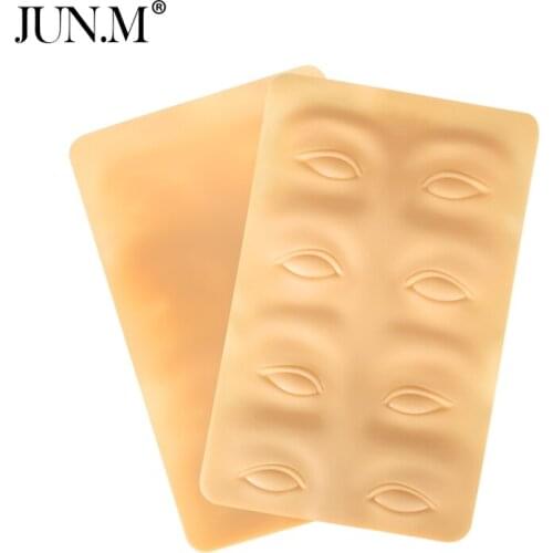 5Pcs High Quality Silicone 3D Tattoo Practice Fake Skin Eyebrow Eyeline Permanent Makeup Beginner Microblading Training Skin