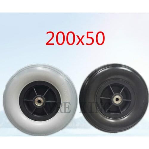 8 Inch PU Wheel Front Small Wheel 200x50 Solid Front Wheel Tire Wheelchair Accessory Universal Solid Front Wheel 8"
