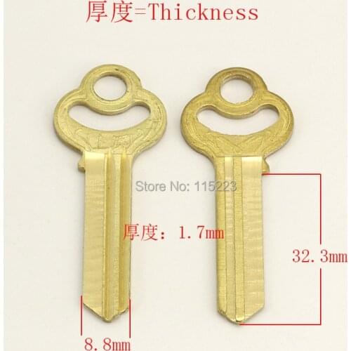 A029 Wholesale Locksmith Keymother Brass House Home Door Blank Key Blanks Keys 25 pieces/lot