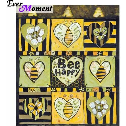 Diamond painting happy bee diy 5d diamond embroidery cute needlework kit full mosaic kit wall painting room decoration ASF812