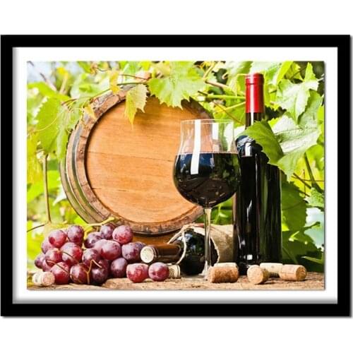 Full Drill Square Diamond 5D DIY Diamond Painting"Fruit and wine"Diamond Embroidery Cross Stitch Rhinestone Painting