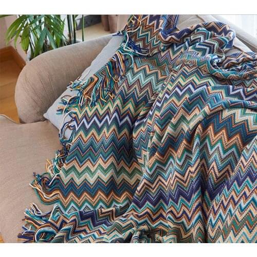 Bohemian Knitted Blanket Sofa Cover Towel Decorative Blanket Bed Blanket Dropshipping