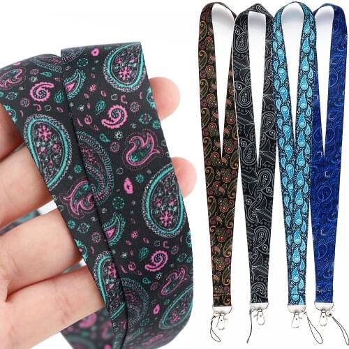 DZ2307 Bohemia Indian Pattern Lanyard For Keychain ID Card Cover Pass Mobile Phone Badge Holder Key Neck Straps Accessories