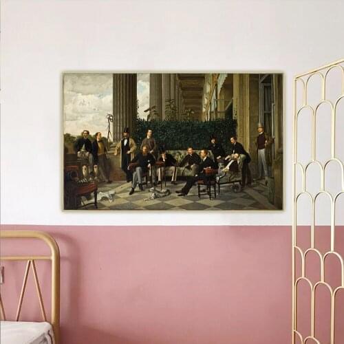 Citon James Tissot《The Circle of the Rue Royale》Canvas Art Oil Painting Artwork Print Poster Picture Wall Decor Home Decoration