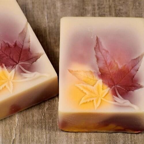 Maple Leaf Bar Soap Molds Handmade Silicone Mold for Natural Soap Making Decorated Gypsum Resin Crafts Mould Candle Wax Moulds