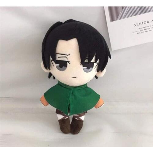 20cm Plush Doll Toys For Children Stuffed Anime Attack On Titan Levi Ackerman Eren Yeager Mikasa Kawaii Soft Pillow Kid Gift Toy
