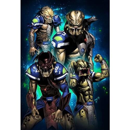 JMINE Div 5D Predator-Alien American Football Full Diamond Painting cross stitch kits art Portrait 3D paint by diamonds
