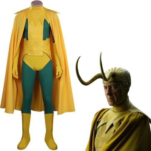 Loki Cosplay Loki King Cosplay Costume Outfits Jumpsuit With Cloak Cape Halloween Carnival Suit