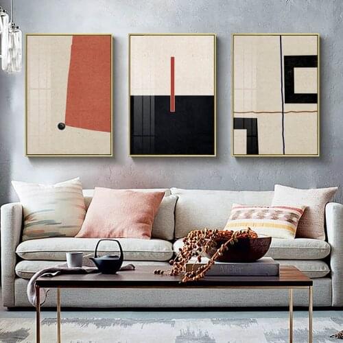 Colorful Geometric Abstract Painting Modern Canvas Poster Print Minimalist Wall Art Pictures For Living Room Aisle Studio Decor