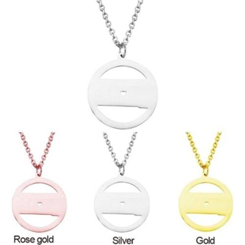 Europe and the United States creative 304 stainless steel map jewelry United States South Dakota necklace hot accessories