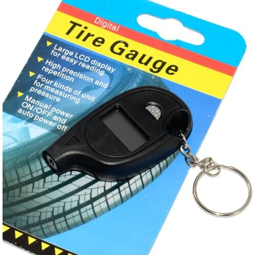 Portable Mini Keychain Digital LCD 2-150 PSI Tire Tyre Wheel Air Pressure Gauge Tester Procession Tool Tire Pressure Monitor