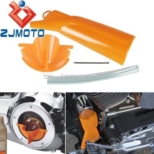 Motorcycle Drip Free Oil Filter Fill Refill Funnel Oil Catcher Drain Oil Change Tool Hose For Harley Softail Dyna Touring Trike
