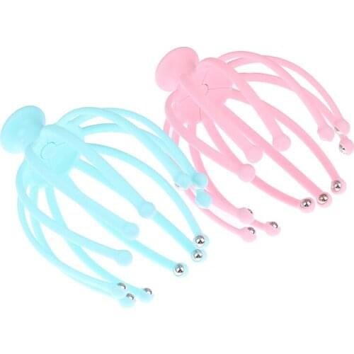 1PCS Five Finger Head Massager Rotating Ball Meridian Head Massage 12 Claw Scalp Massager Steel Ball Head Massage Relaxing