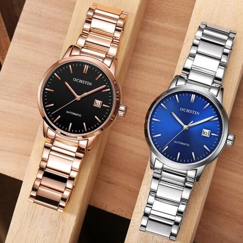 Mens Automatic Mechanical Wrist Watches Steel Waterproof Fashion Sports Luxury Top Brand Skeleton Sliver Mechanical Watches Men
