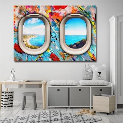 Abstract Beach Ocean Poster and Prints Nordic Canvas Painting Home Decor Landscape Posters Wall Pictures for Living Room Cuadros