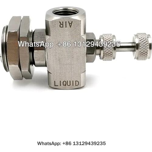 Stainless Steel Wall-Mounted External Mix Flat Fan Air Atomizing Nozzle,Round Spray Atomizing Nozzle,Air Misting Spray Nozzle