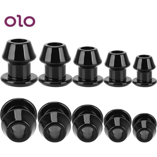 OLO Enema Anal Butt Plug Dilator Hollow Anal Plug Vagina Douche Intimate Goods Sex Toys for Gay Men Women