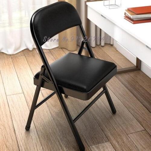 Simple Stool Backrest Home Folding Chair Portable Office Conference Chair Computer Chair Dormitory Study Chair