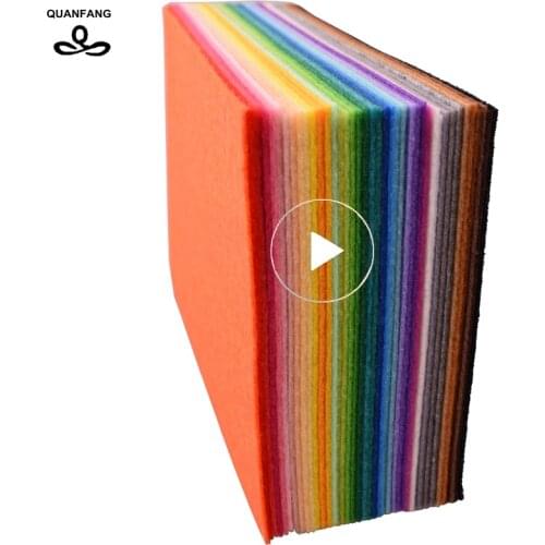 QUANFANG 40pcs/lot 1mm Nonwoven Felt Fabric Thickness Polyester Cloth of Home Decoration Bundle for Sewing Dolls Crafts