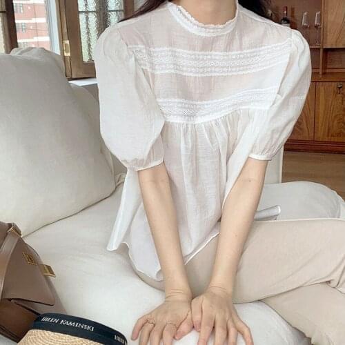 S-XL New Oversize Women Blouses Summer Tops Femme Casual Womens Blouse Maxi Girls White Shirt Short Sleeve New Blusas