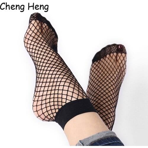5 Pair/ Lot Fashion New Black Color Hollow Out Mesh Fishnet Socks for Women Girl Summer Style Punk Cool Breathable Sexy Net Sock