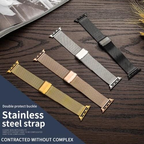 For Apple Watch Mesh Milanese Magnetic Loop Stainless Steel Bracelet Strap Replacement Band Wristband for Apple Watch Series 3/2