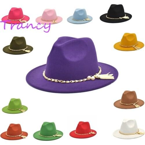 Lavenderfedoras red wide brim Panama felt hat for women jazz hat church top cap british women fedoras hats for men шляпа женская