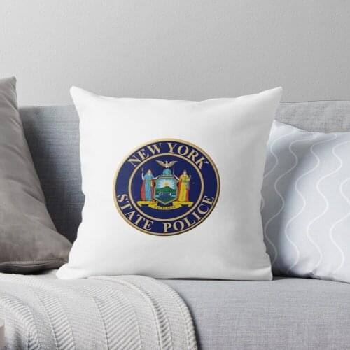 New York State Police Throw Pillow Cushion Cover Polyester throw pillows case on sofa home living room car seat decor 45x45cm