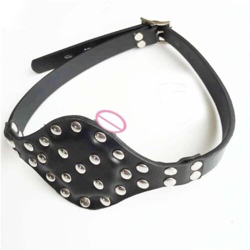 Silicone Dildo Deep Throat Exercise Penis Mouth Plug PU Leather Bondage Open Mouth Gag Mouth Plug Slave BDSM Adult Games Toy