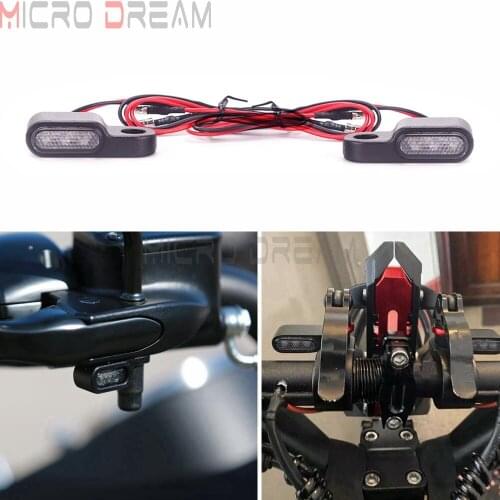 Scooter Motorcycle Indicators LED Turn Signal Light Handlebar Amber Signals Lamp Blinker for Harley Sportster Chopper Cafe Racer