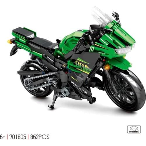Technical Kawasakis Ninja 400 motorcycle building block japan motor vehicle model steam assembly brick toy collection for gifts
